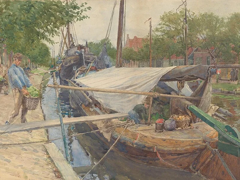 1852-William Rainey - La barca del mercato